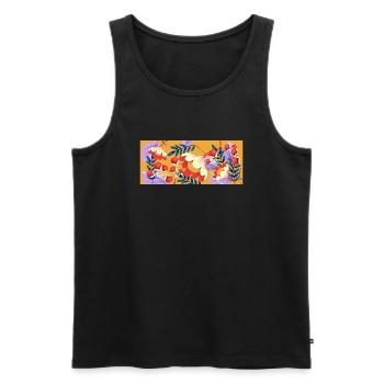 Floe Flower Arrangement - Men's Premium Organic Tank Top - black - Front - AI Model Male 178 light (178cm)