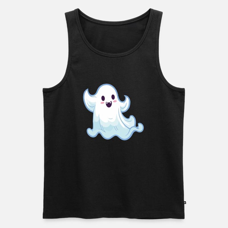 geist ghost cartoon - Männer Premium Bio Tank Top - Schwarz