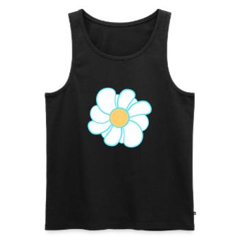 Marguerites blanches Fleurs Printemps Été Fleurs - Débardeur bio Premium Homme - noir - Devant - Michal (187cm)