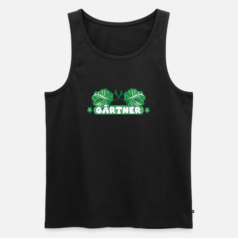 Gärtner - Männer Premium Bio Tank Top - Schwarz