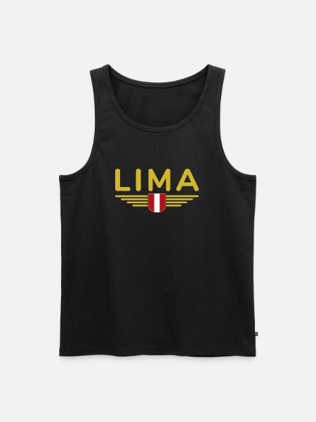 Lima Design – Experience Peru's Capital - Men's Premium Organic Tank Top - black
