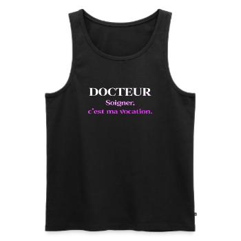 Arzt, Arzt, Krankenschwester, Gesundheit und weißer Kittel - Männer Premium Bio Tank Top - Schwarz - Vorne - AI Model Male 178 light (178cm)