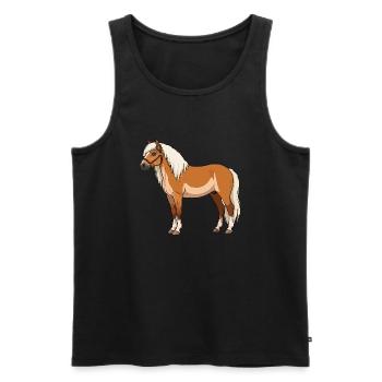 Haflinger bangs real - Men's Premium Organic Tank Top - black - Front - AI Model Male 178 light (178cm)