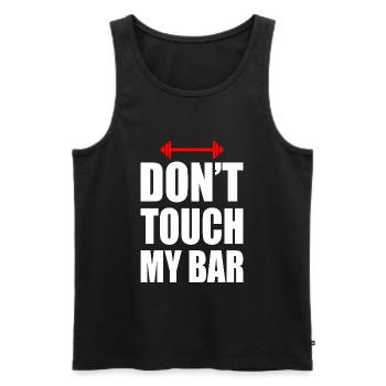 Don't touch my bar - Débardeur bio Premium Homme - noir - Devant - Michal (187cm)