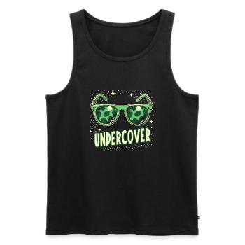 Undercover Speech - Sunglasses Design - Men's Premium Organic Tank Top - black - Front - AI Model Male 178 light (178cm)