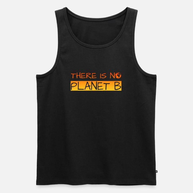 There is no Planet B - Männer Premium Bio Tank Top - Schwarz