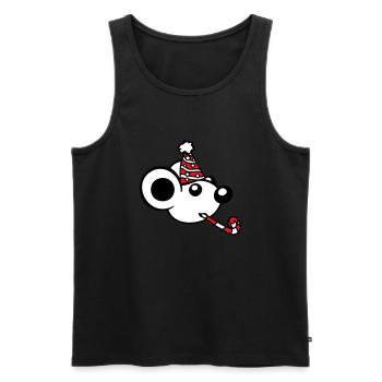 Maus Geburtstagsfeier Geburtstag Feiern Party Hut - Männer Premium Bio Tank Top - Schwarz - Vorne - AI Model Male 178 light (178cm)