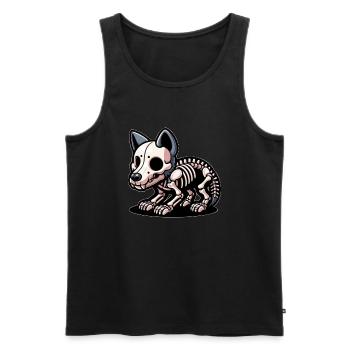 Skeleton Wolf - Men's Premium Organic Tank Top - black - Front - AI Model Male 178 light (178cm)