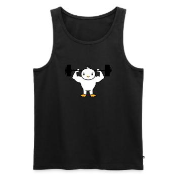 Oiseau Bodybuilder Haltérophilie Fort Gym Fitness - Débardeur bio Premium Homme - noir - Devant - Michal (187cm)
