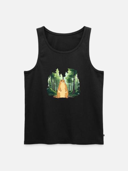 Strong groundhog nature landscape - Men's Premium Organic Tank Top - black