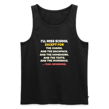 Last Day of School School Out for Summer Break - Men's Premium Organic Tank Top - black - Front - AI Model Male 178 light (178cm)