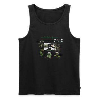 Umbellifer - Men's Premium Organic Tank Top - black - Front - AI Model Male 178 light (178cm)