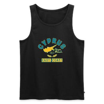 Zypern - Cyprus Travel- Flaggen Karte - Griechenla - Männer Premium Bio Tank Top - Schwarz - Vorne - AI Model Male 178 light (178cm)