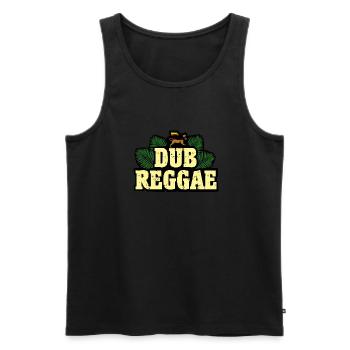 Dub Reggae - Men's Premium Organic Tank Top - black - Front - AI Model Male 178 light (178cm)