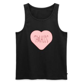 tamales love tamales time - Men's Premium Organic Tank Top - black - Front - AI Model Male 178 light (178cm)