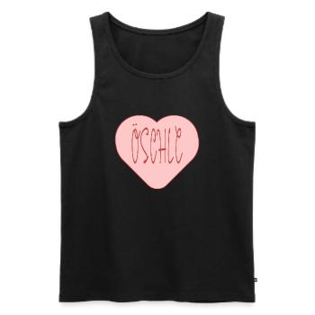 Öschle liebe öschle Kempten - Men's Premium Organic Tank Top - black - Front - AI Model Male 178 light (178cm)