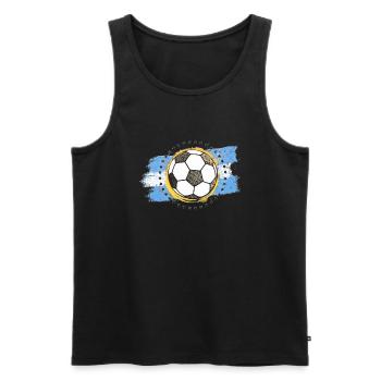 Football Argentina (Argentinien) 02 - Männer Premium Bio Tank Top - Schwarz - Vorne - Michal (187cm)