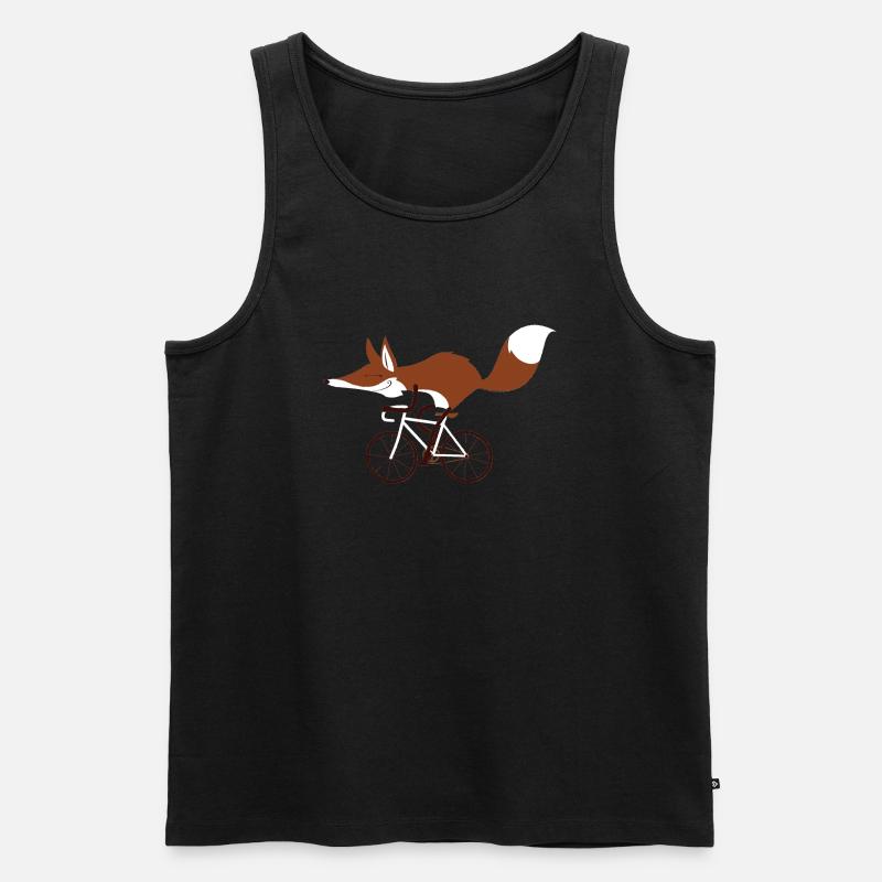 Cycling Fox "Race" - Männer Premium Bio Tank Top - Schwarz