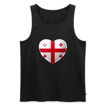 Heart (Georgia / Georgia) - Men's Premium Organic Tank Top - black - Front - AI Model Male 178 light (178cm)