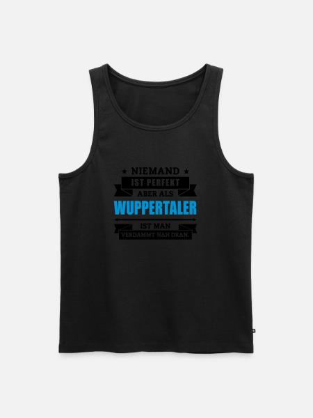 Funshirt Wuppertal - Männer Premium Bio Tank Top - Schwarz
