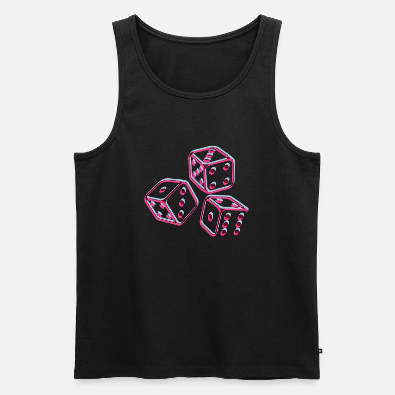 3d - Männer Premium Bio Tank Top - Schwarz