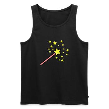 zauberstab_3c - Men's Premium Organic Tank Top - black - Front - AI Model Male 178 light (178cm)