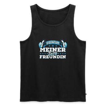 Freundin Partnerin Ehefrau Frau Vergeben - Männer Premium Bio Tank Top - Schwarz - Vorne - Michal (187cm)