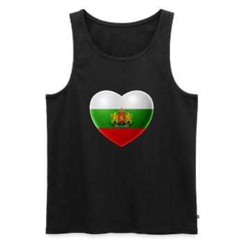 Herz (Bulgarie) - Débardeur bio Premium Homme - noir - Devant - AI Model Male 178 light (178cm)