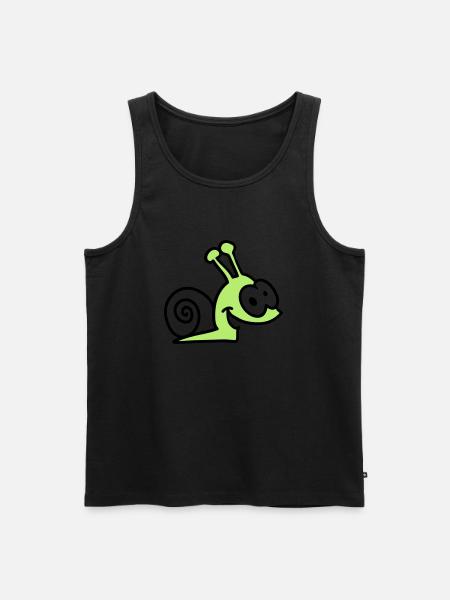 funny snail - Men's Premium Organic Tank Top - black
