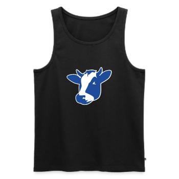 kuhkopf - Männer Premium Bio Tank Top - Schwarz - Vorne - AI Model Male 178 light (178cm)