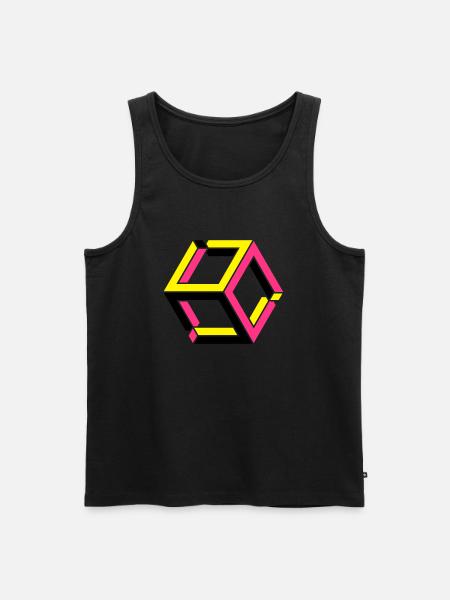 Impossible Figures 81B - Men's Premium Organic Tank Top - black