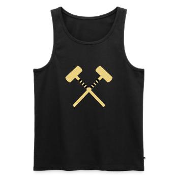 Croquet - Men's Premium Organic Tank Top - black - Front - AI Model Male 178 light (178cm)