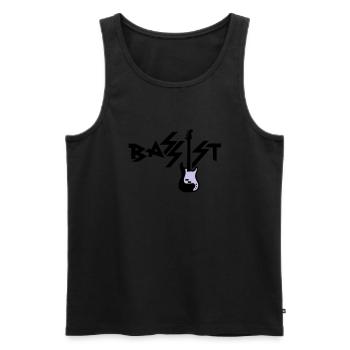 bassist - Männer Premium Bio Tank Top - Schwarz - Vorne - AI Model Male 178 light (178cm)