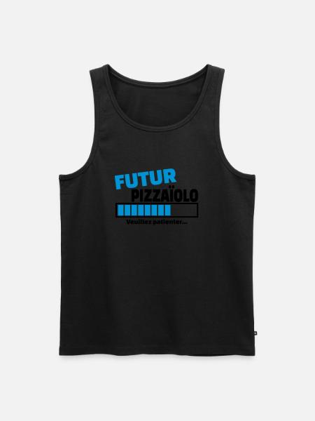 futur pizzaïolo - Débardeur bio Premium Homme - noir