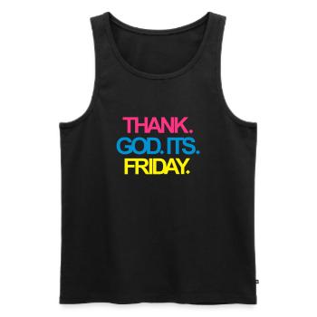 Its Friday! - Männer Premium Bio Tank Top - Schwarz - Vorne - AI Model Male 178 light (178cm)