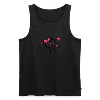 Baby Skull - Love - street art - Männer Premium Bio Tank Top - Schwarz - Vorne - AI Model Male 178 light (178cm)