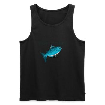 Fischer ohne Fisch lustiges Geschenk für Angler - Männer Premium Bio Tank Top - Schwarz - Vorne - Michal (187cm)