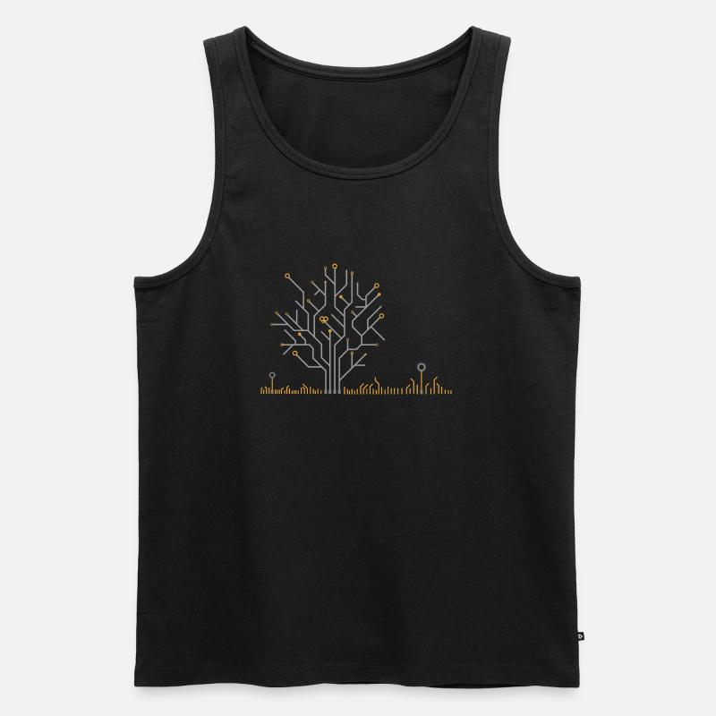 PCB Tree - Männer Premium Bio Tank Top - Schwarz