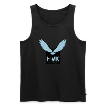 HAWK - Men's Premium Organic Tank Top - black - Front - AI Model Male 178 light (178cm)