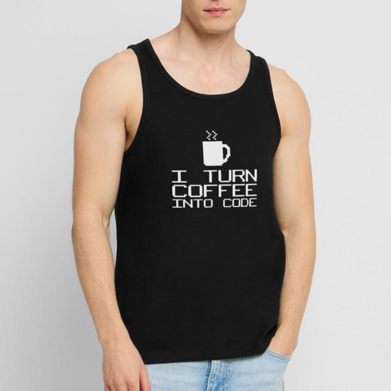 Je transforme le café en code Débardeur bio Premium Homme