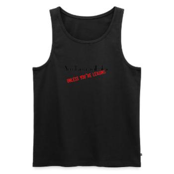You never walk alone - Männer Premium Bio Tank Top - Schwarz - Vorne - Michal (187cm)