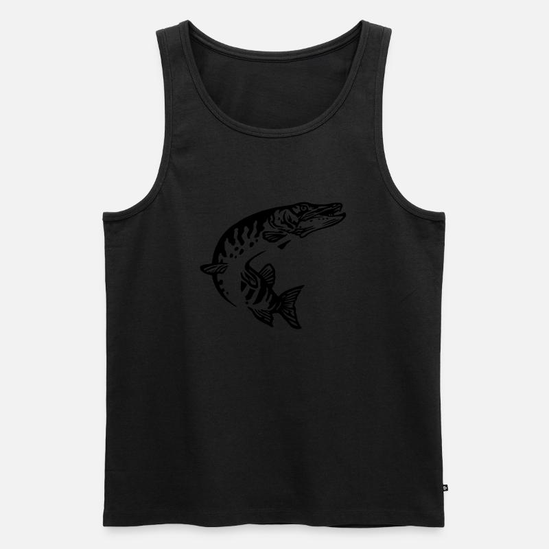 hechtsprung1 - Männer Premium Bio Tank Top - Schwarz