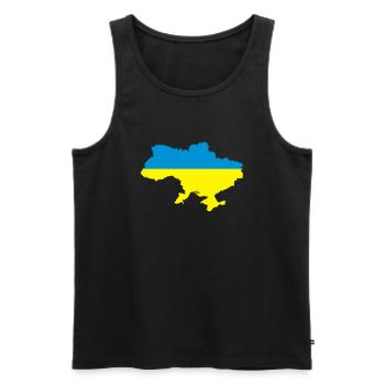 Ukraine - Männer Premium Bio Tank Top - Schwarz - Vorne - AI Model Male 178 light (178cm)