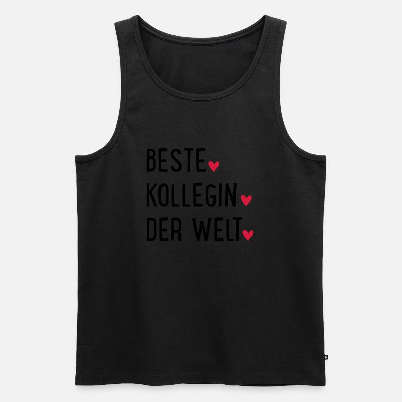 Kollegin - Männer Premium Bio Tank Top - Schwarz