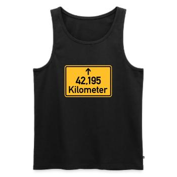 Marathon - Débardeur bio Premium Homme - noir - Devant - AI Model Male 178 light (178cm)