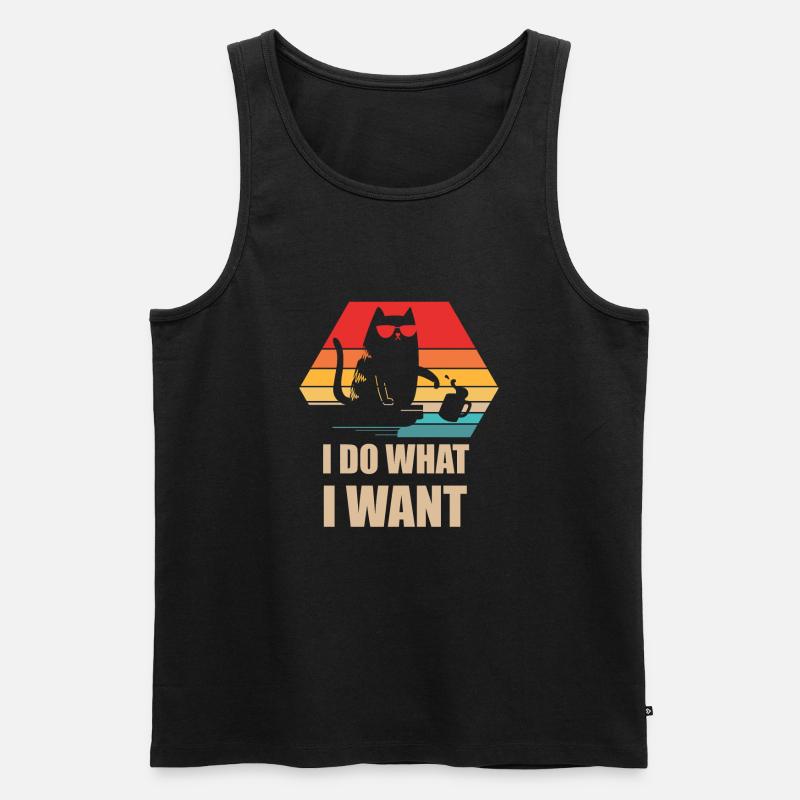 Katzen - Männer Premium Bio Tank Top - Schwarz