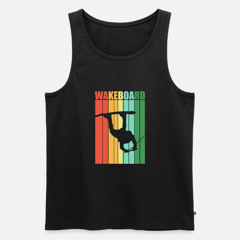 Wakeboard Wakeboarder Freizeitsport - Männer Premium Bio Tank Top - Schwarz