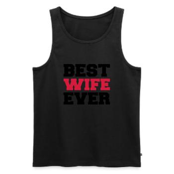 Best wife ever - Men's Premium Organic Tank Top - black - Front - AI Model Male 178 light (178cm)