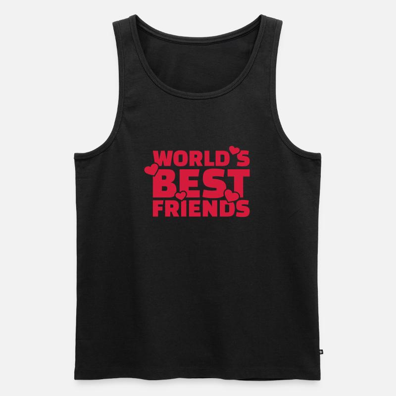 Freunde - Männer Premium Bio Tank Top - Schwarz