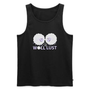 Woll Lust - Männer Premium Bio Tank Top - Schwarz - Vorne - Michal (187cm)